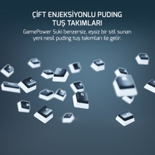 Gamepower Suki Mekanik Kırmızı Switch Puding Keycaps Türkçe Q 104 Tuş USB Gaming Klavye