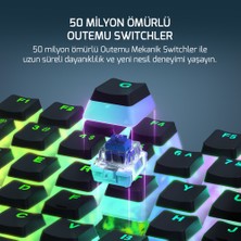 Gamepower Suki Mekanik Kırmızı Switch Puding Keycaps Türkçe Q 104 Tuş USB Gaming Klavye