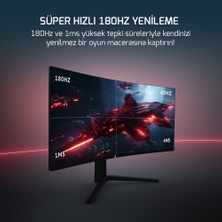 Gamepower WQ34  34'' 1ms 180Hz Curved 2k Uwqhd 3440*1440 Gaming Monitör