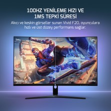 Gamepower 27'' Vivid F20 Curved Rgb 100Hz 1ms  2X2W Speaker Gaming Monitör (Va Panel)