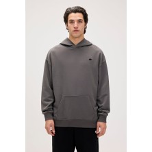 Bad Bear Erkek Gri Drake Hoodie Os Sweatshirt 24.02.12.014-C118