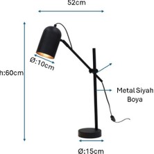 Pulchino Siyah Boyalı Masa Lambası Plc-1214-M-Bsy