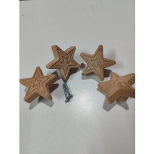Bay Kulp Yıldız Kulp -Ahşap Kulp -Çekmece Kulpu -Ahşap Çekmece Kulpu