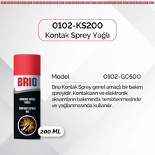 Brio Elektronik Kart Devre Kontak Temizleyici Sprey 200 ml Yağlı 2 Adet