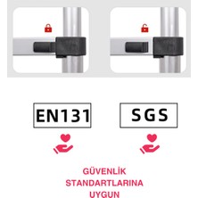 Endokon 260 cm. - 9 Basamaklı Teleskobik / Teleskopik Alüminyum Merdiven