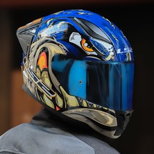 Ls2 Rapıd 2 Spox Mavi-Gri Kask Mavi Cam