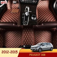 Miren Peugeot 308 2012-2015 Uyumlu 5d Havuzlu Suni Deri Oto Paspas