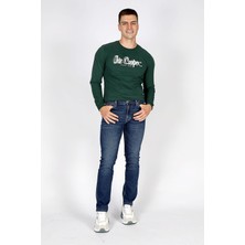 Lee Cooper Jagger Erkek Slım Straıght Dar Kesim Normal Bel Düz Paça Jean Pantolon Mavi