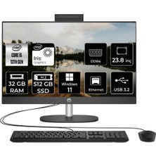 HP Proone 240 G10 i5 1335U All In One Bilgisayar 32GB RAM 512GB SSD 23.8" FHD Win11 Home + Per4 USB 8T2W5ESP377
