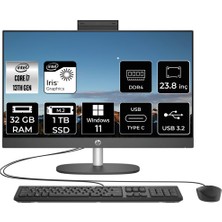 Hp Proone 240 G10 Intel Core I7 1355U 32GB 1tb SSD 23.8" Fhd W11H All In One Bilgisayar 8T2W8ESP378