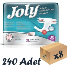 Joly Esnek Bel Bantlı Yetişkin Hasta Bezi Xlarge 30'Lu 8 Paket 240 Adet