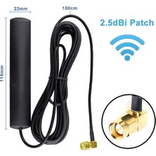 Roboyol Store 2.5dbi Patch Anten 1.5 Metre Sma Erkek 433MHZ 50OHM Gsm Gprs Wifi