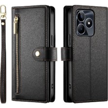 Manyi Mall Realme C53 Çok Fonksiyonlu Crossbody Kayış Standı Cüzdan Için Flip Case (Yurt Dışından)