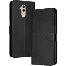 Manyi Mall Kart Yuvası Pu ile Huawei Mate 20 Lite Saf Renk Kickstand Için Flip Case (Yurt Dışından)