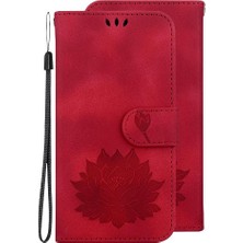 Manyi Mall Tecno Camon 30 4g/5g Manyetik Kickstand Kabartma Lotus Için Flip Case (Yurt Dışından)