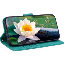 Manyi Mall Realme C63 Kickstand Manyetik Kickstand Kabartma Lotus Için Flip Case (Yurt Dışından)