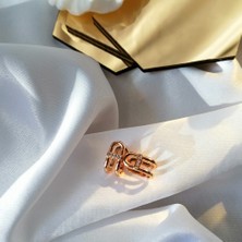 Kilig Jewelry Kadın Vip Çelik Gold Taş Detay Küpe 15MM