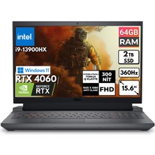 Dell G15 5530 I9-13900HX 64-Gbddr5 2 Tbssd Rtx 4060 15.6" Fhd Windows 11 Pro Taşınabilir Bilgisayar G155530017U BT19