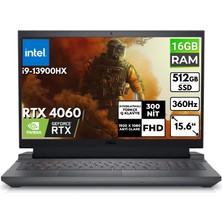 Dell G15 5530 I9-13900HX 16-Gbddr5 512 GB SSD Rtx 4060 15.6" Fhd Freedos Taşınabilir Bilgisayar G155530017U BT45