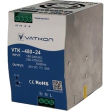 Vatkon VTK-480-24 / 24V, 20A Güç Kaynağı