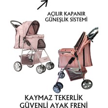 Tommy Evcil Hayvan Arabası 82 x 46 x 99 cm Pembe Max 15 kg