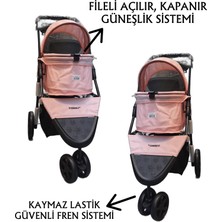 Tommy Evcil Hayvan Arabası 86x46x94,5cm Pembe Max 15 Kg