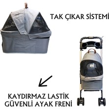 Tommy Evcil Hayvan Arabası 65 x 45 x 95 cm Gri Max 15 kg