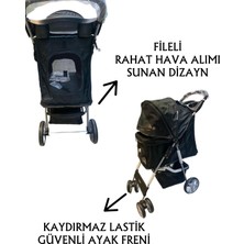 Tommy Evcil Hayvan Arabası 82 x 46 x 99 cm Siyah Max 15 kg