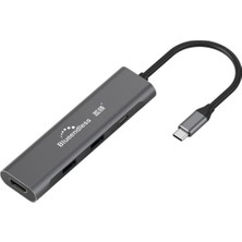 Livx Type C To HDMI 2 Adet USB 3.0 ve Pd 60W Usb-C Çoklu Bağlantı Adaptörü 4 In 1 Hub H401