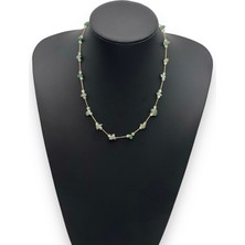 İkizler Doğaltaş Aventurin Doğal Kırık Taş Kolye