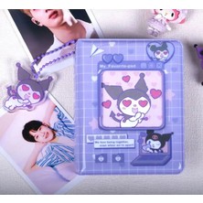 Syn İletişim Sanrio Kuromi Sakura  Y2K Kawai Kpop Kartlık Fotoğraf Albümü Çok Amaçlı Holder Binder Hediye 20 Yaprak 40 Adet Fotoğraf ve Kart Kapasiteli