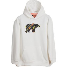 Bad Bear Mono Beyaz Çocuk Kapüşonlu Sweatshirt