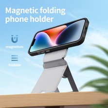 Unbrand Manyetik Telefon Standı Masaüstü Katlanır Telefon Tutucu - Siyah (Yurt Dışından)