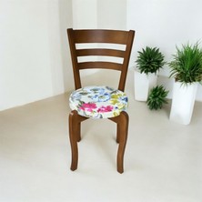 40 Çap Renkli Çiçekli Sandalye Minderi