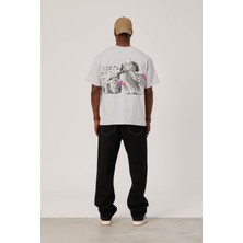 Nomarc Statue Baskılı Gri Tshirt