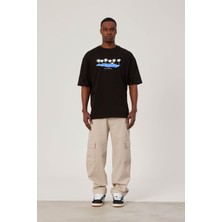 Nomarc Hawaii Baskılı Siyah Tshirt