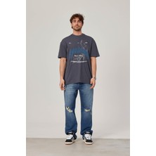 Nomarc Utopia Figür Baskılı Antrasit Tshirt