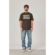 Nomarc Not Mind Yazılı Haki Tshirt