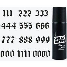 One Spray Tattoo Gotik Melek Sayıları + Siyah Sprey Seti