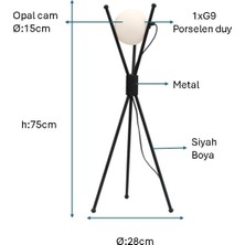 Pulchino Siyah Boyalı Masa Lambası Plc-1205-M-Bsy