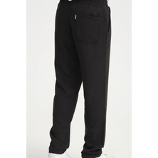 Erkek Siyah Keten Beli Lastikli Terletmeyen Ferah Jogger Pantolon