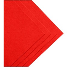 EUROLUXE Kırmızı Renk Metrelik Ince Keçe Kumaş Keçe 1 mm Aktivite Keçesi Renkli Keçe 1 Metre 100 cm x 100 cm