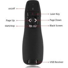 Grandi R400 2.4ghz USB Kablosuz Lazer Pointer Power Point Uzaktan Kumanda Cihazı