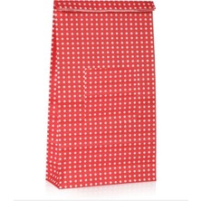 Öz Trend Store Kırmızı Puantiyeli Hediye Paketi Kese Kağıdı 25X15X6 cm 1000 Adet