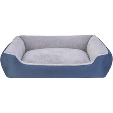 Pet Comfort Bravo Duo  Köpek Yatağı Mavi/gri Peluş Xl 105X80CM 13