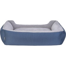 Pet Comfort Bravo Duo  Köpek Yatağı Mavi/gri Peluş Xl 105X80CM 13