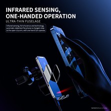 Unbrand C9 Araba Kablosuz Şarj Cihazı Telefon Tutucu Kızılötesi Otomatik Sapma Metal Telefon Montaj Araba Şarj Cihazı - Mavi (Yurt Dışından)