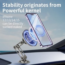 Unbrand G188 Araba Kontrol Paneli Manyetik Telefon Tutacağı Alüminyum Alaşımlı Ayarlanabilir Cep Telefonu Standı - Gümüş (Yurt Dışından)