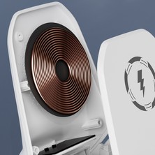 Unbrand Q18 Cep Telefonu Manyetik Kablosuz Şarj Cihazı Standı 3 Adaptörlü Kablosuz Telefon Şarj Cihazı - Pembe (Yurt Dışından)