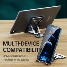 Unbrand Taşınabilir Katlanabilir Alüminyum Alaşım Cep Telefonu Tutucu Ayarlanabilir Masaüstü Telefon Braketi Standı - Gümüş (Yurt Dışından)